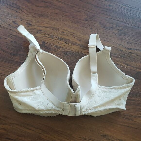 Wacoal Womens Cream Chic Feminine Classic Floral Lace Overlay Bra Size 34DDD - Picture 3 of 5